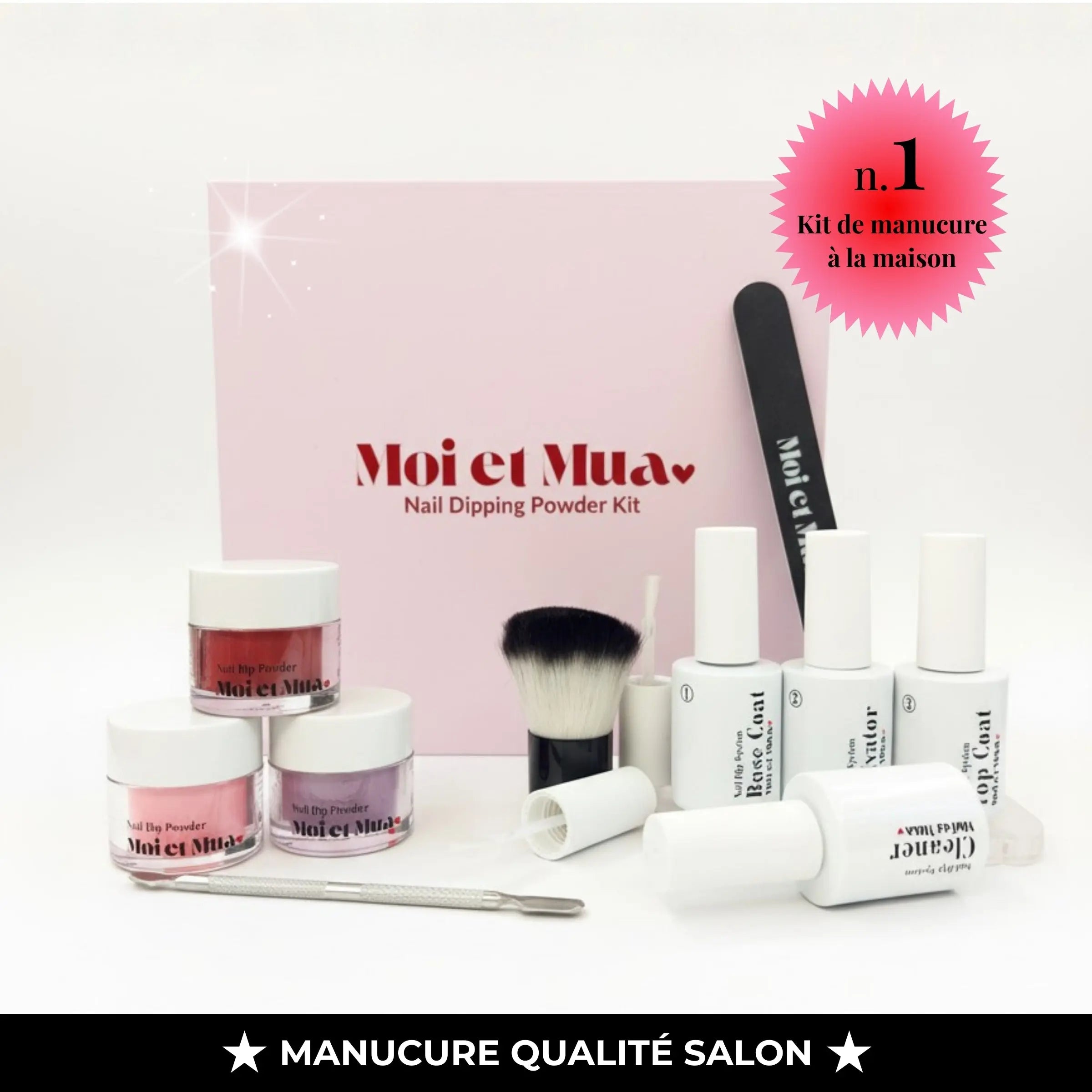 Kit Manucure Maison Dipping Powder MOI ET MUA