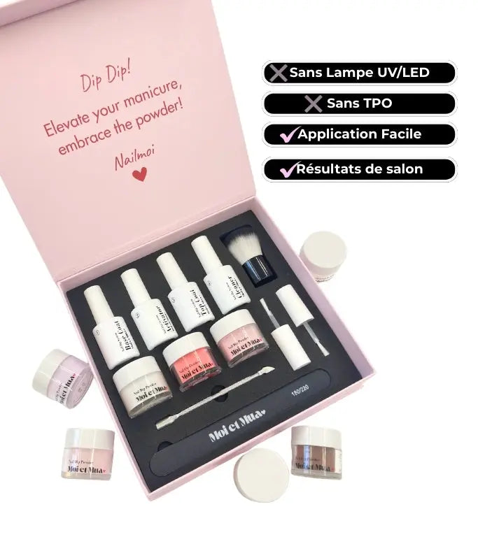 Kit Manucure Maison Dipping Powder MOI ET MUA